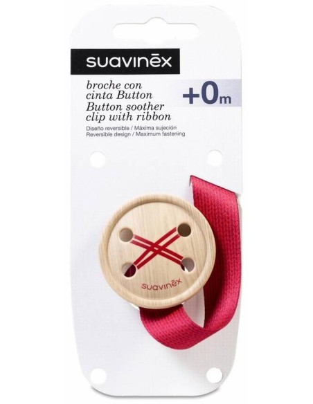 Suavinex Sujetachupetes Botón Con Cinta 1Ud