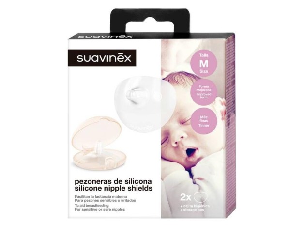 Suavinex Pezonera De Silicona Talla M, 2 Uds