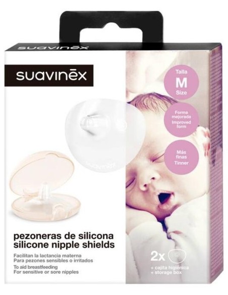 Suavinex Pezonera De Silicona Talla M, 2 Uds