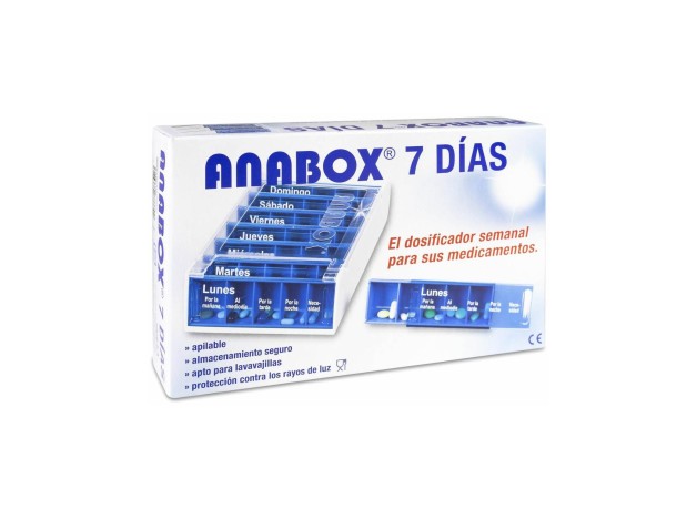 Anabox Pastillero Diario 5 Compartimentos