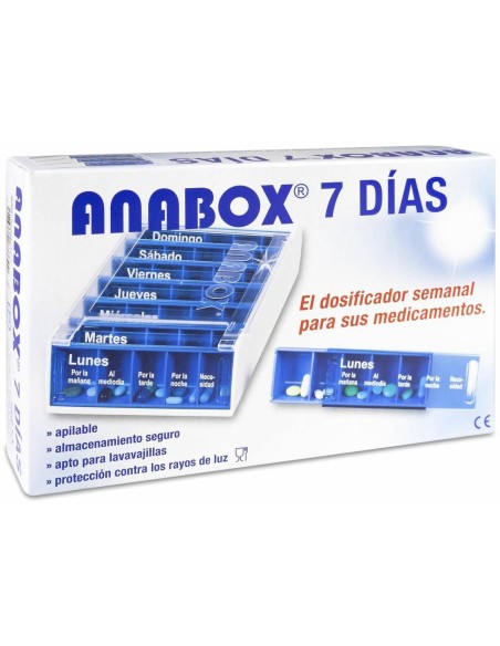 Anabox Pastillero Diario 5 Compartimentos