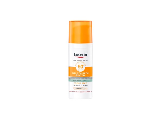 Eucerin Solar Cara Oil Color Tono Claro SPF50+...