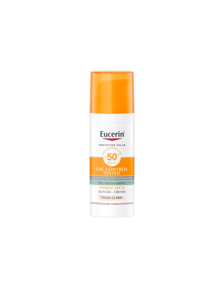 Eucerin Solar Cara Oil Color Tono Claro SPF50+ 50 ml