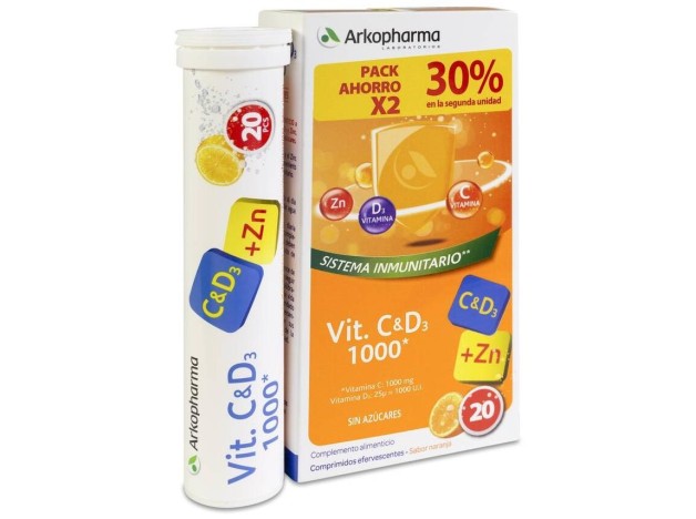 Arkopharma Vitamina C + D3 1000Mg + Zinc...