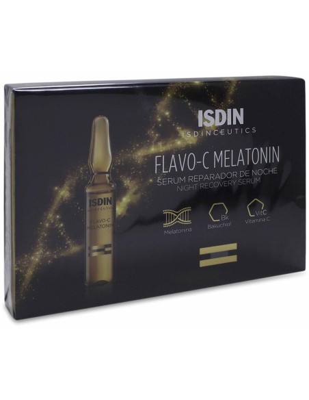 Isdin Isdinceutics Flavo-C Melatonin Sérum Reparador De Noche, 10 Unidades