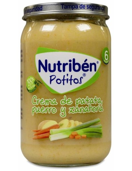 Nutribén Potitos Crema De Patata, Puerro Y Zanahoria, 235 G