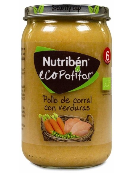 Nutribén Ecopotitos Pollo De Corral Con Verduras, 235 G