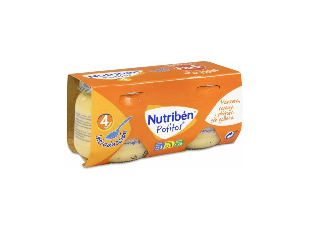 Nutriben Manzana Naranj Platano Galleta 2X120 Grs
