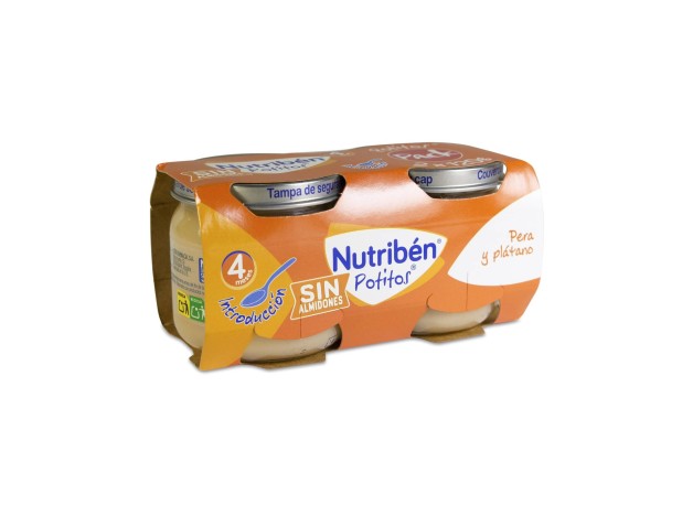 Pack Nutribén Potitos Pera Y Plátano, 2 X 120 G