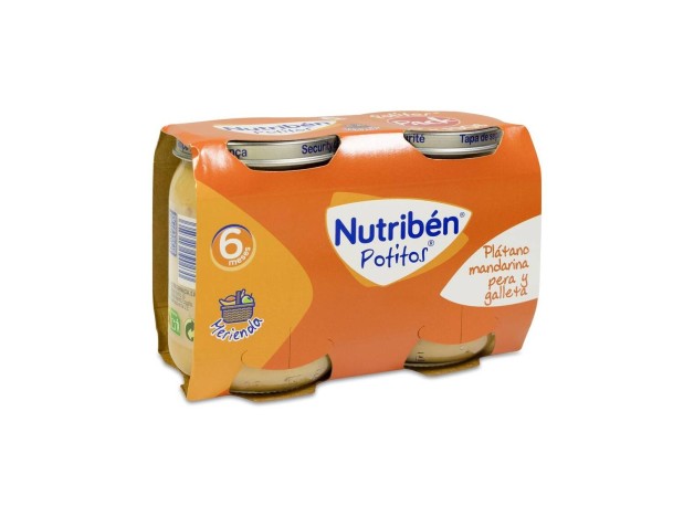 Pack Nutribén Potitos Merienda Plátano...