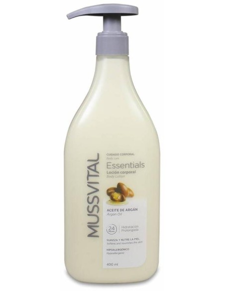 Mussvital Body Milk Aceite De Argán Con Vitamina F 400Ml