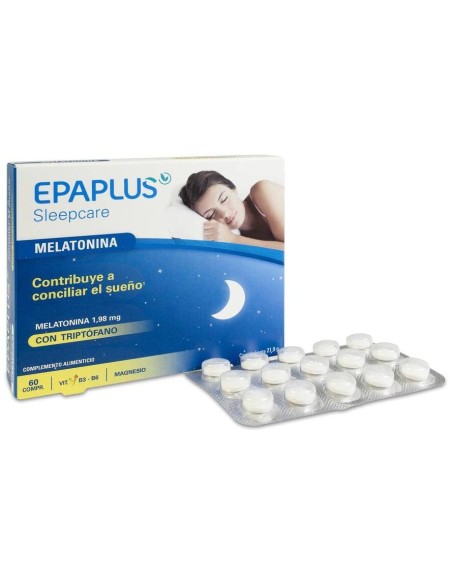 Epaplus Sleepcare Melatonina Con Triptofano, 60 Comprimidos