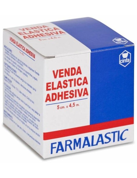 Farmalastic Venda Elástica Adhesiva 4, 5 M X 5 Cm