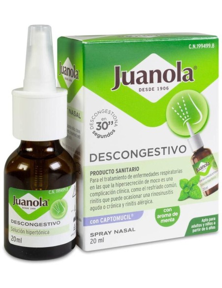 Juanola Descongestivo Spray Nasal, 20 Ml