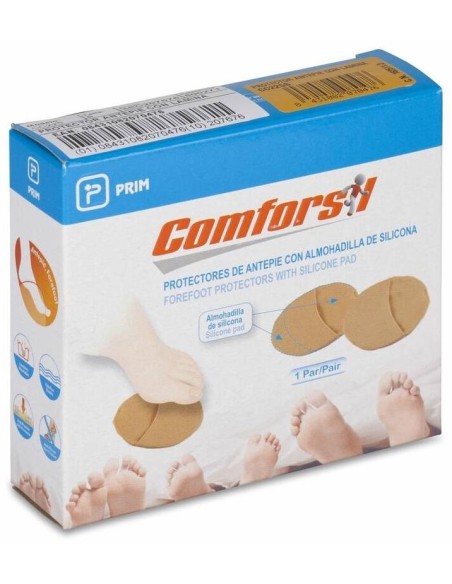 Comforsil Protectores De Antepié Con Almohadilla De Silicona Talla S, 1 Par