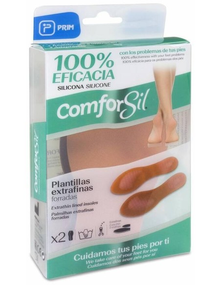 Comforsil Plantillas Extrafinas De Silicona Forradas Talla M, 1 Par