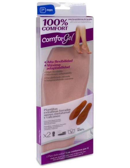 Comforgel Plantillas De Gel Forradas Talla S, 1 Par