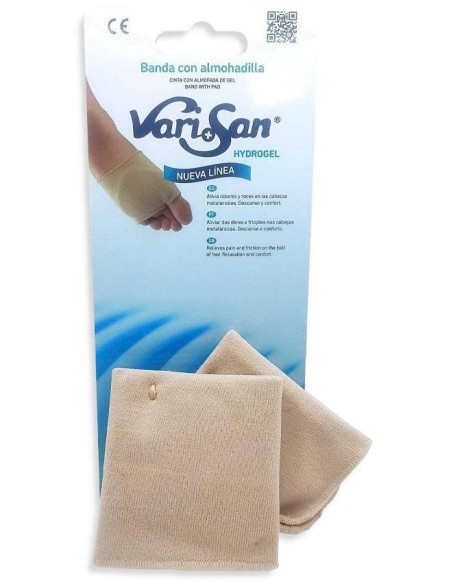 Varisan Banda Con Almohadilla Metatarsal Protección Plantar Talla Grande, 2 Uds
