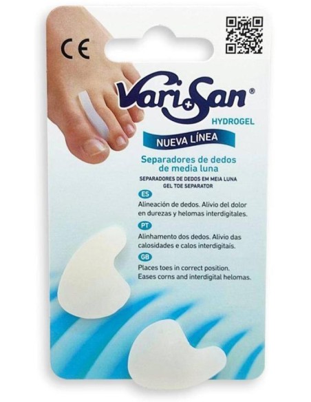 Varisan Separadores De Dedos De Media Luna Talla Grande, 2 Uds