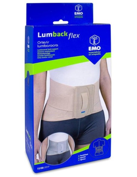 Emo Fj100 Lumback Flex Ortesis Faja Lumbosacra Talla L, 1 Unidad