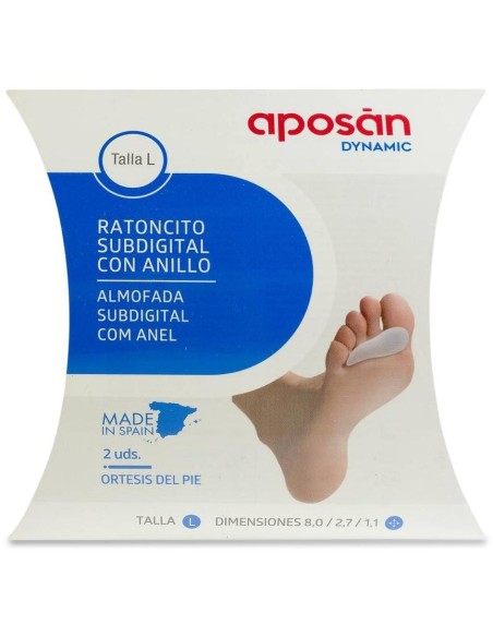 Aposán Dynamic Ratoncito Subdigital Con Anillo Talla L, 2 Unidades