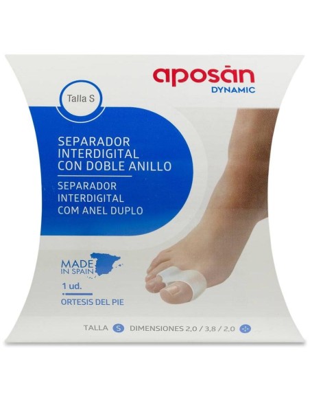 Aposán Dynamic Separador Interdigital Con Doble Anillo Talla S, 2 Unidades