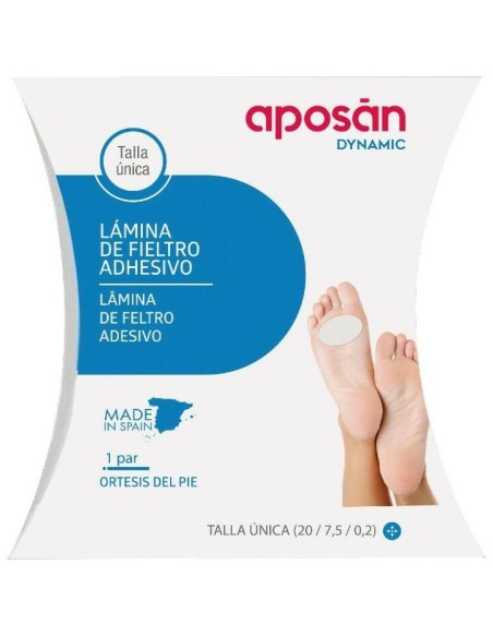 Aposan Dynamic Lámina Fieltro Adhesiva Talla Única 1 Par