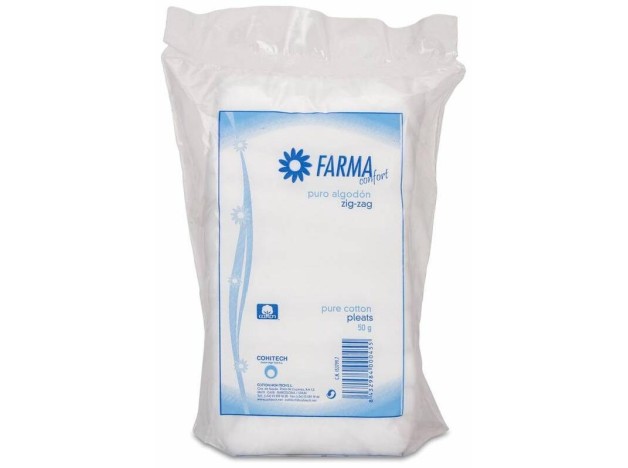 Farmaconfort Algodón Plegado Zig Zag, 50 G