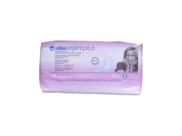 Farmaconfort Plus Compresas Normales Algodón 12Uds