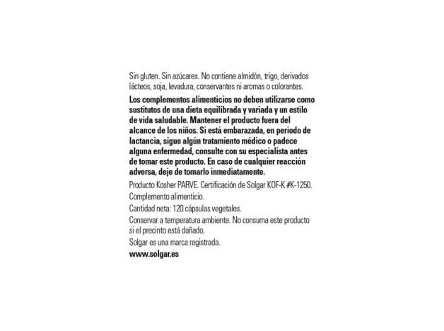 Solgar Vitamin D3 4000 IU 120 Cápsulas