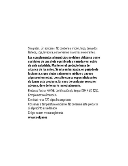 Solgar Vitamin D3 4000 IU 120 Cápsulas