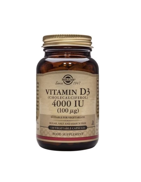 Solgar Vitamin D3 4000 IU 120 Cápsulas