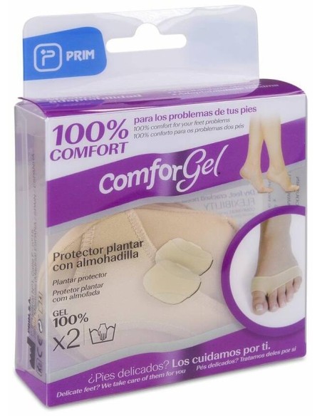 Comforgel Protector Plantar Con Almohadilla Talla S, 2 Uds