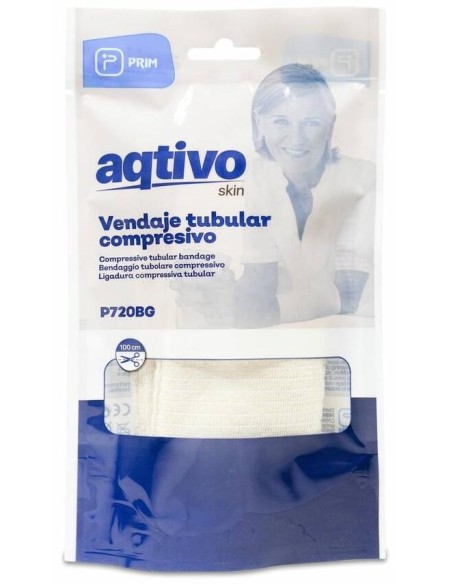 Aqtivo Skin Vendaje Tubular Compresivo Beige Talla C, 1 Ud