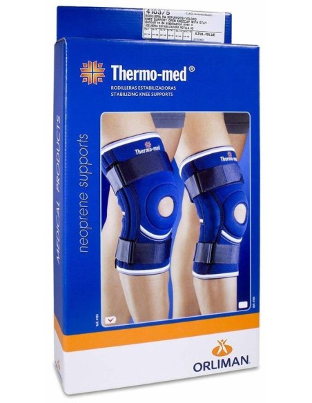 Orliman Thermomed Rodillera De Neopreno Con Cinchas Azul Ref. 4103 Talla 5, 1 Ud