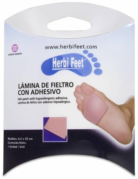 Herbi Feet Mini Lámina De Fieltro 6,5 X 22 Cm, 1 Ud