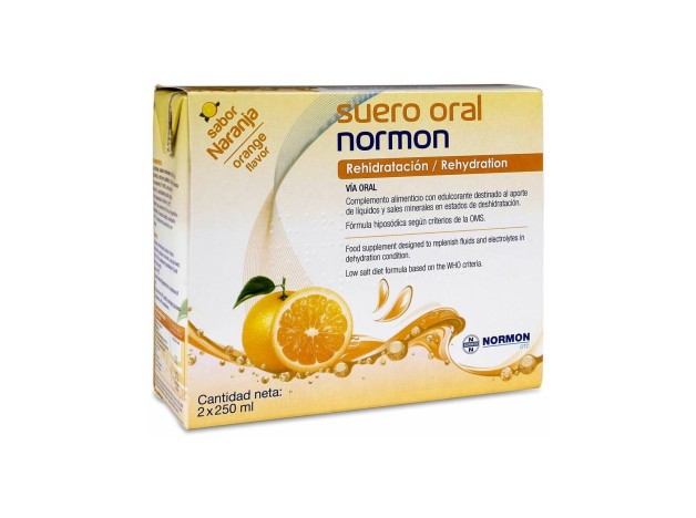 Suero Oral Normon Naranja Pack 2 Bricks X 250Ml