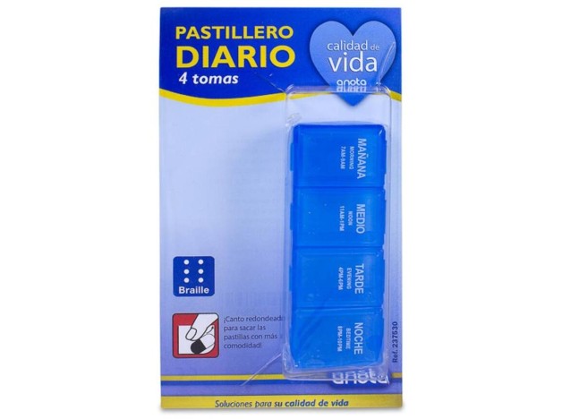Anota Pastillero Diario 4 Tomas, 1 Ud