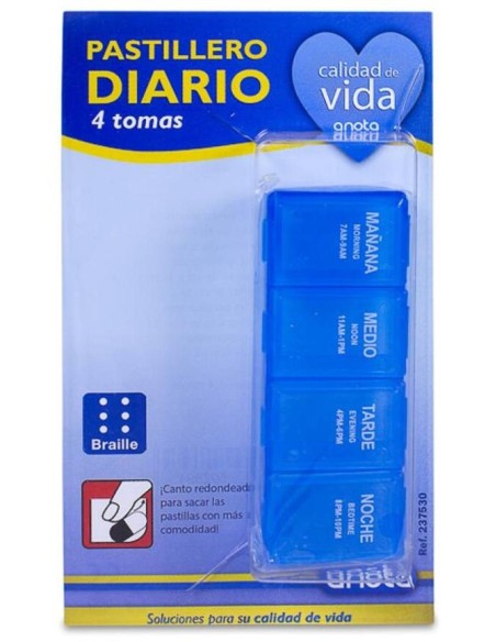 Anota Pastillero Diario 4 Tomas, 1 Ud