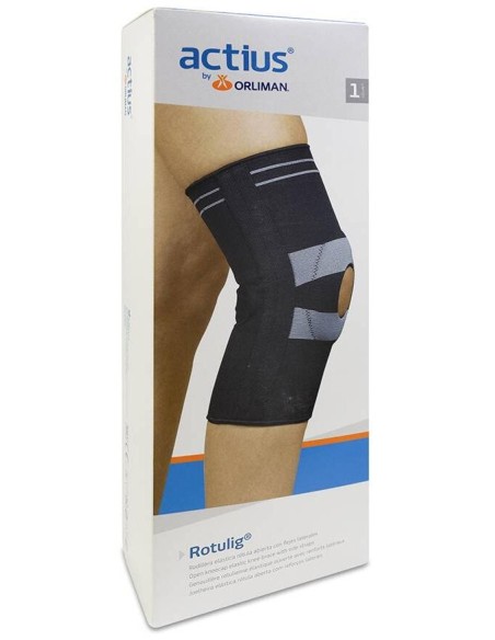Actius Rodillera Elástica Con Flejes Laterales Rótula Abierta Rotulig Ace807 Talla 3, 1 Unidad