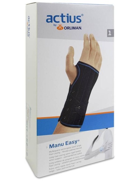 Orliman Muñequera Manu Easy Palmar-Dorsal Izquierda Ace505 Talla 3 18-20 Cm, 1 Unidad