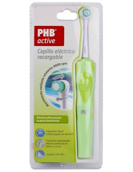 Phb Active Cepillo Eléctrico Recargable Verde, 1 Ud