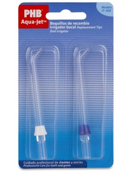 Phb Aqua Jet Boquillas De Recambio Irrigador Bucal Eléctrico, 2 Uds