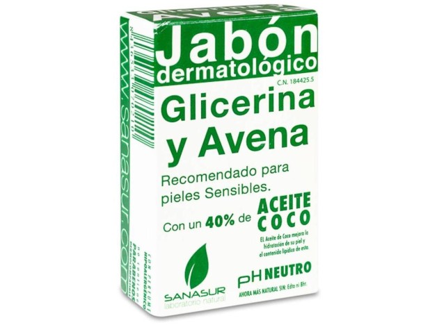 Sanasur Jabón Glicerina Y Avena, 100 G