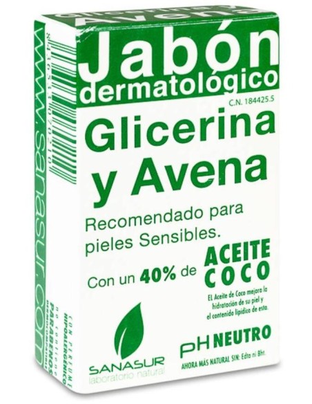 Sanasur Jabón Glicerina Y Avena, 100 G