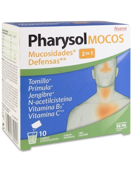 Pharysol Sobres Efervescentes Mucosidades Y Defensas 10 Sobres