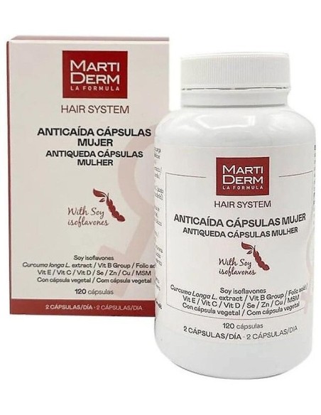 Martiderm Hair System Cápsulas Mujer. 120 Unidades