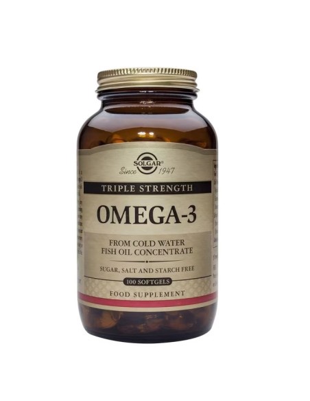 Solgar Omega 3 Triple Concentración Fish Oil 100 Cápsulas