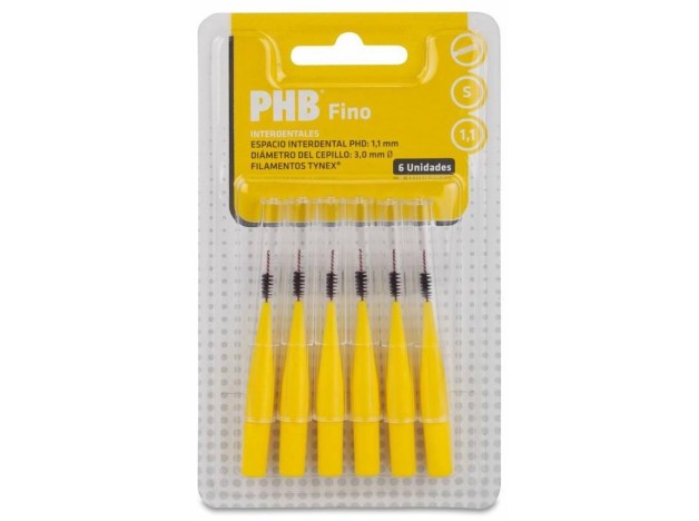 Phb Cepillo Interdental Fino 1,1 Amarillo 6Ud