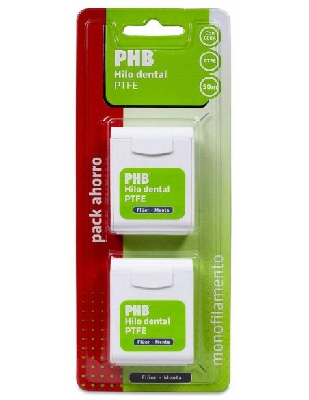 Phb Fluor Y Menta Hilo Dental Cera Duplo 50M